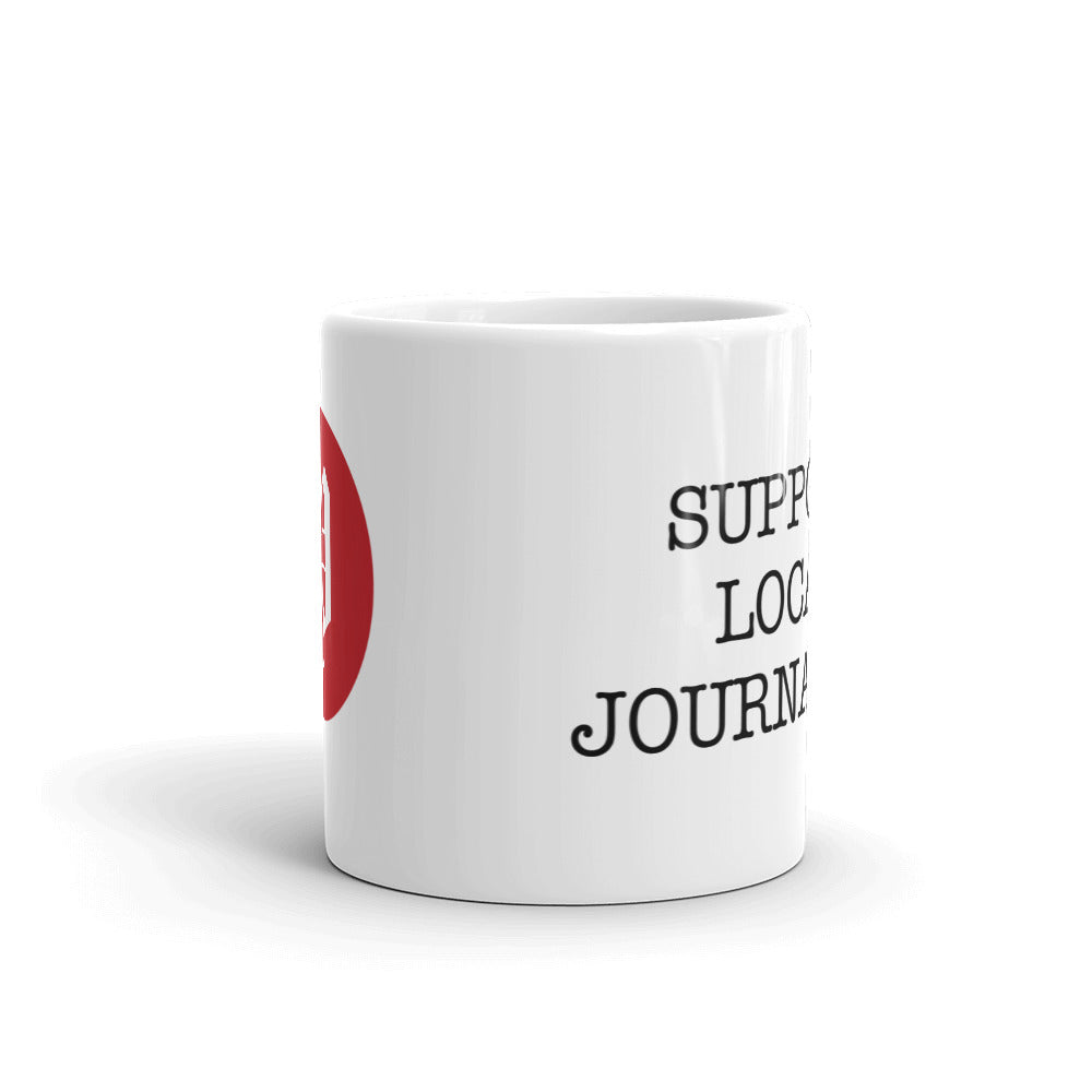 PPH "Support Local Journalism" White Glossy Mug