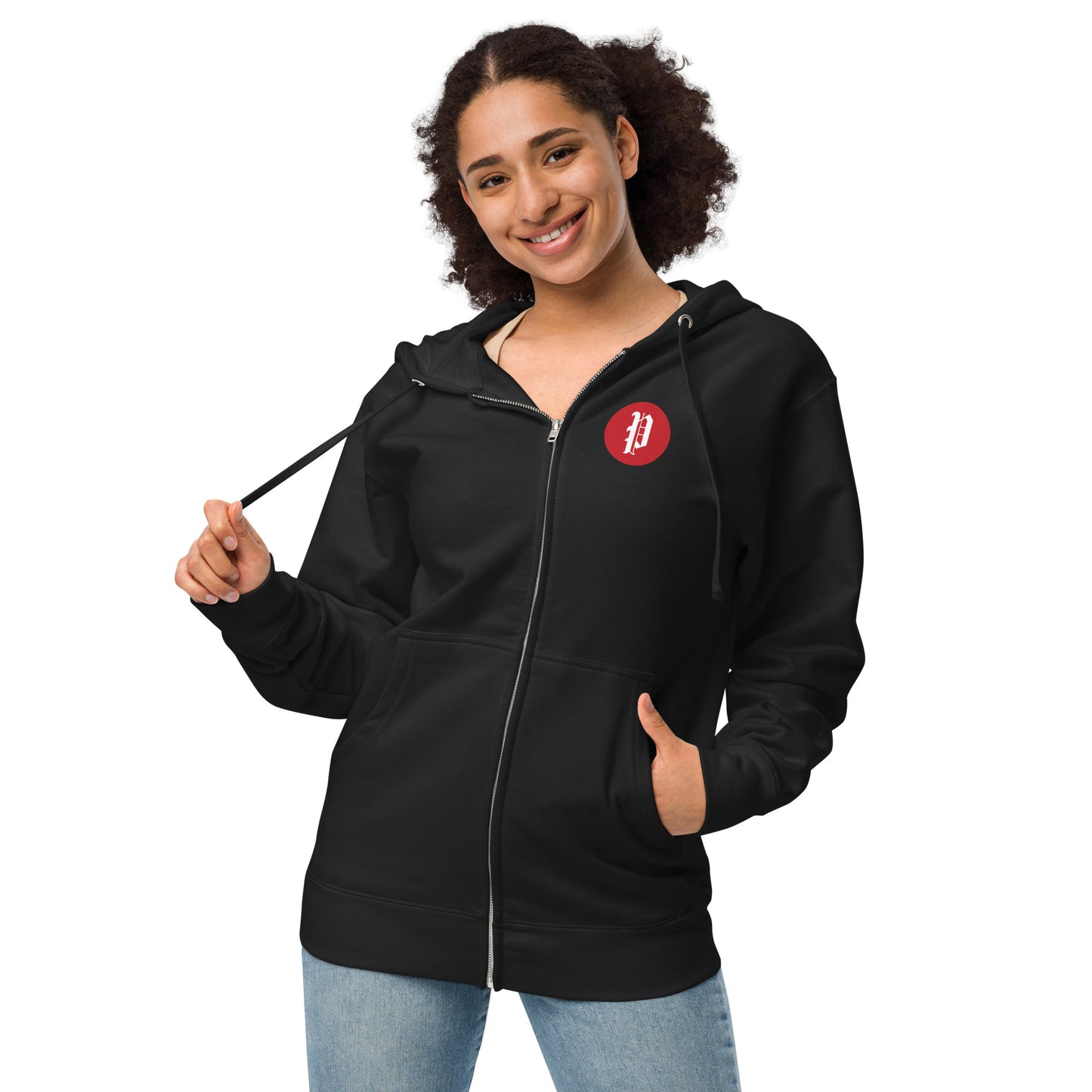 Portland Press Herald Unisex fleece zip up hoodie