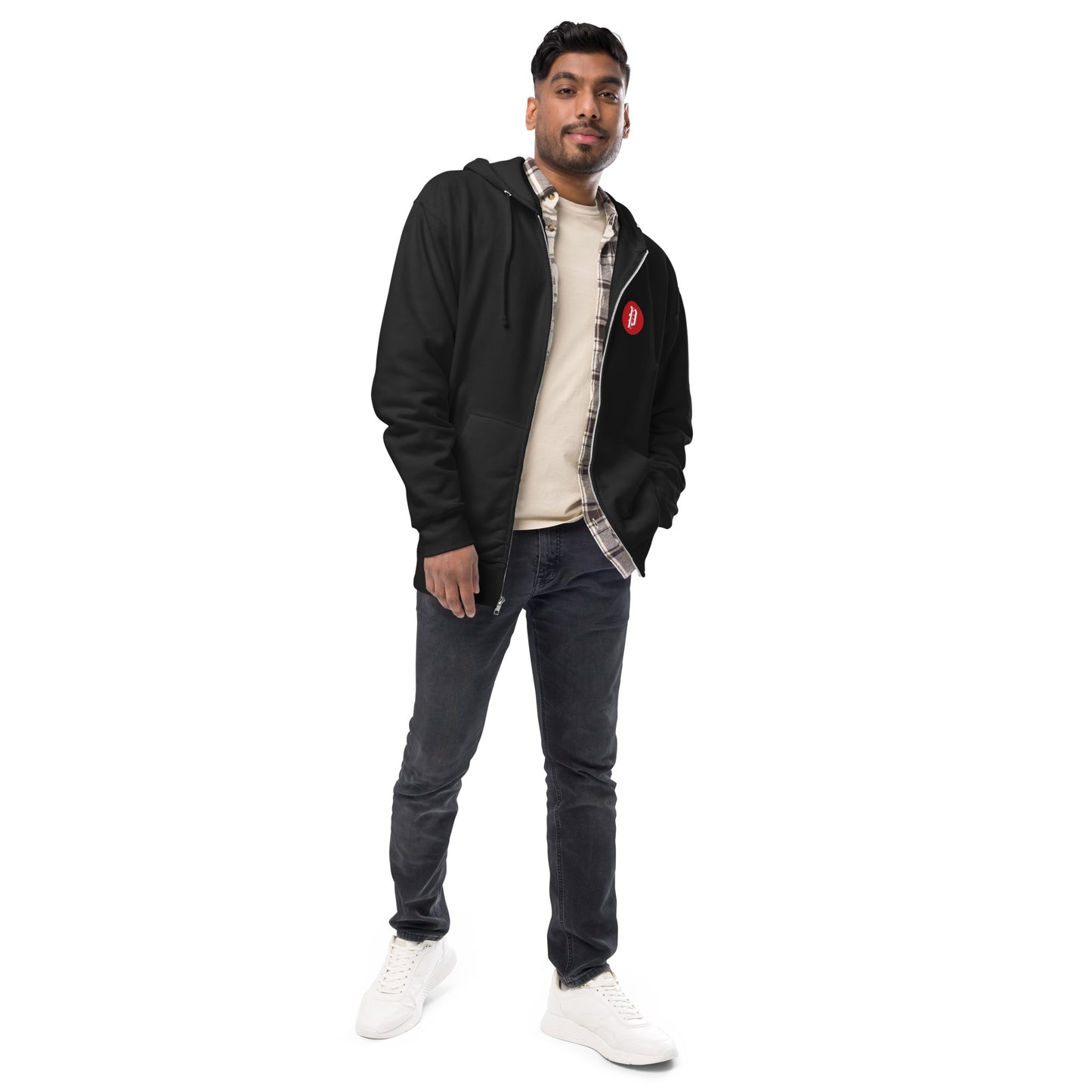 Portland Press Herald Unisex fleece zip up hoodie