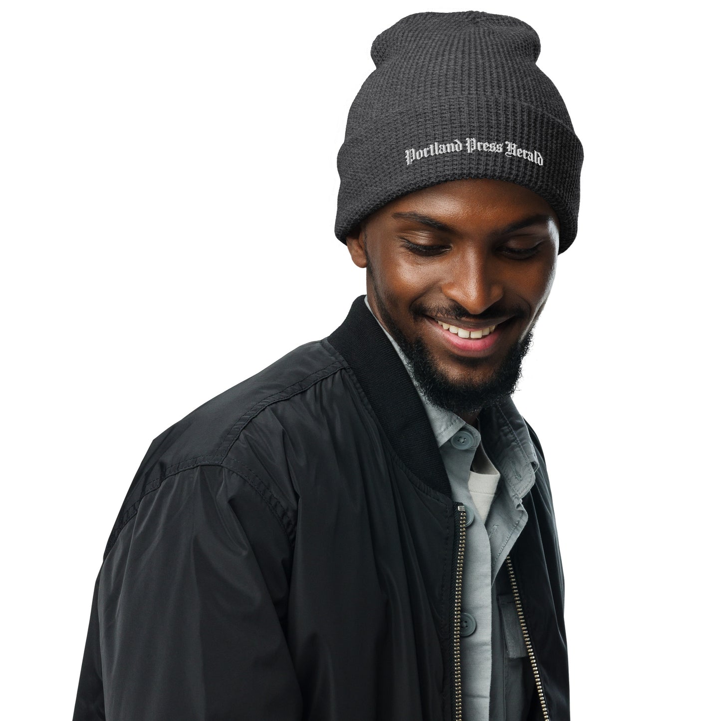 Portland Press Herald Waffle Beanie