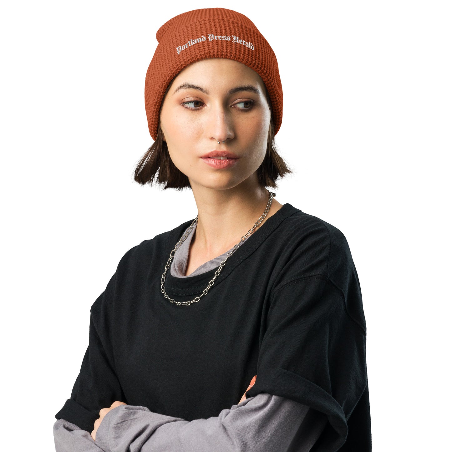 Portland Press Herald Waffle Beanie