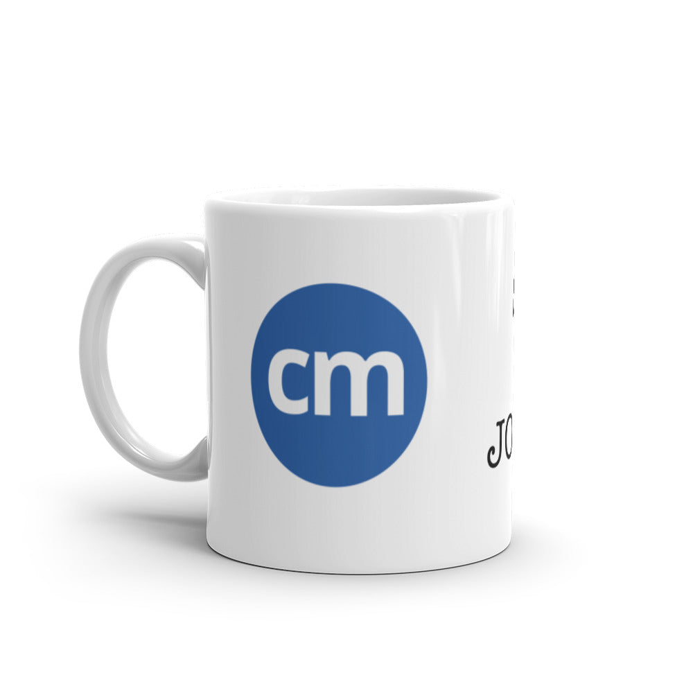 Central Maine "Support Local Journalism" White Glossy Mug