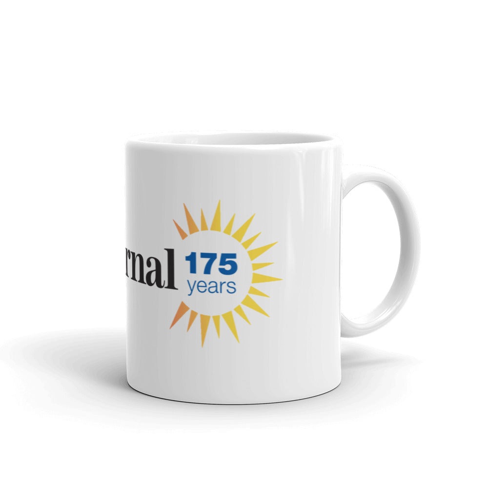 SJ 175th Anniversary white glossy mug