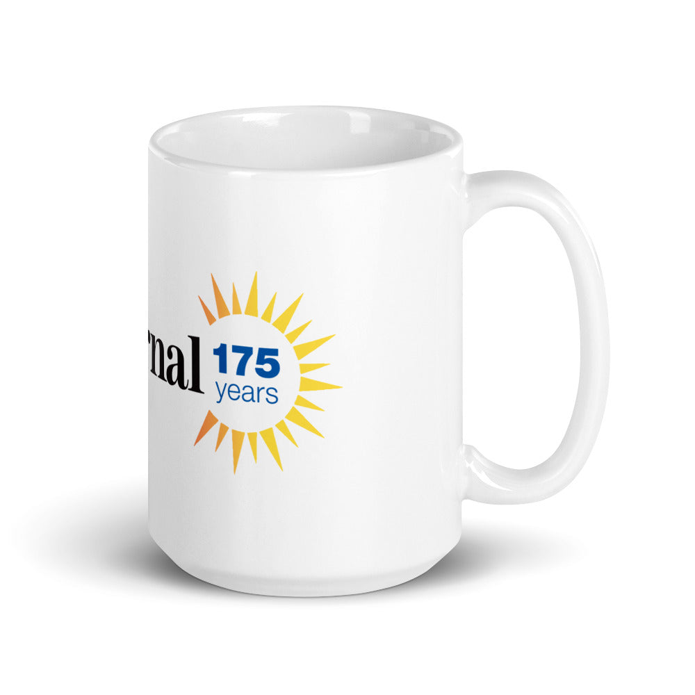 SJ 175th Anniversary white glossy mug
