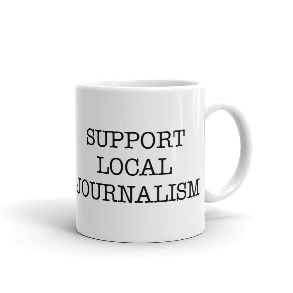 PPH "Support Local Journalism" White Glossy Mug