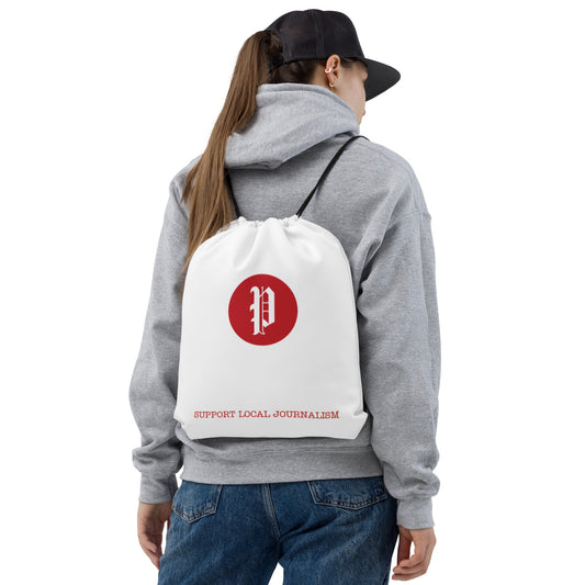 PPH "Support Local Journalism" Drawstring Bag