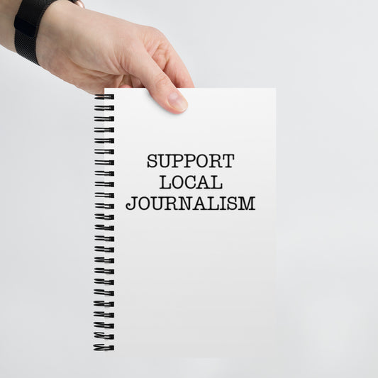 Central Maine "Support Local Journalism" Spiral Notebook