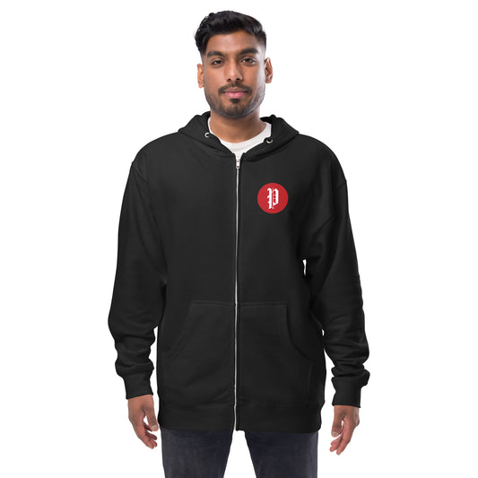Portland Press Herald Unisex fleece zip up hoodie